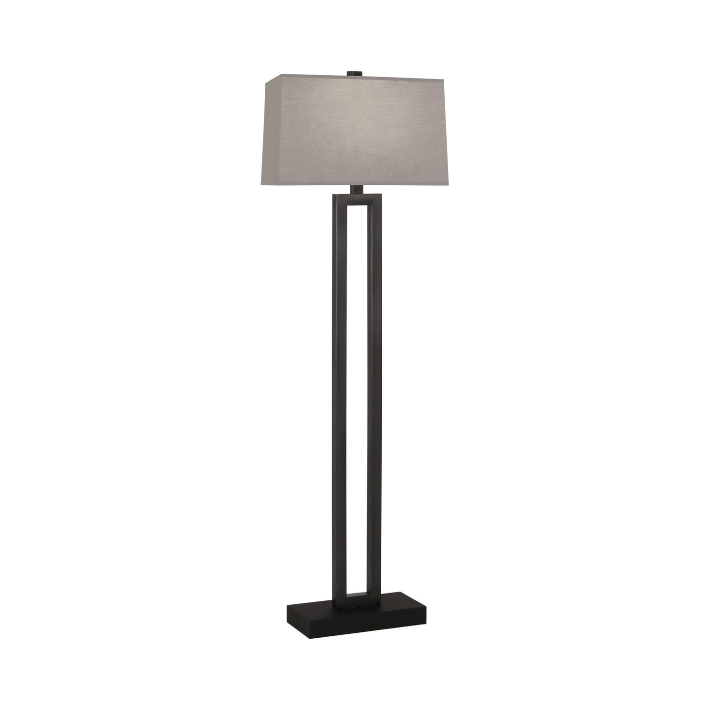 Doughnut Floor Lamp in Deep Patina Bronze/Smoke Gray.