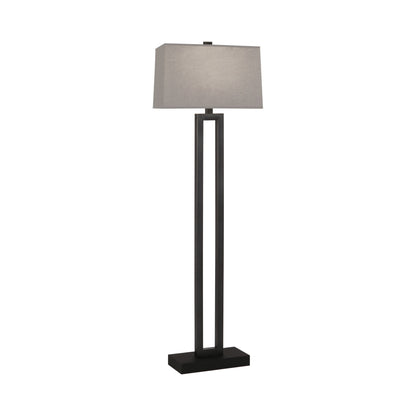 Doughnut Floor Lamp in Deep Patina Bronze/Smoke Gray.