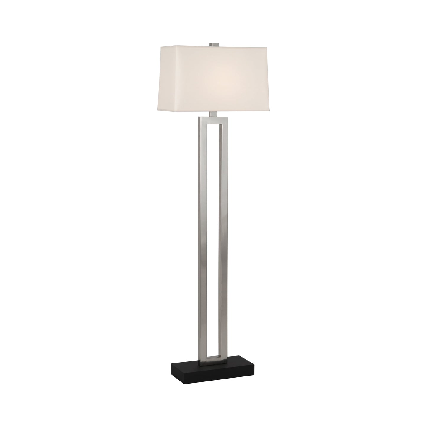 Doughnut Floor Lamp in Antique Silver/Snowflake.