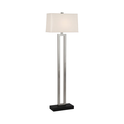 Doughnut Floor Lamp in Antique Silver/Snowflake.