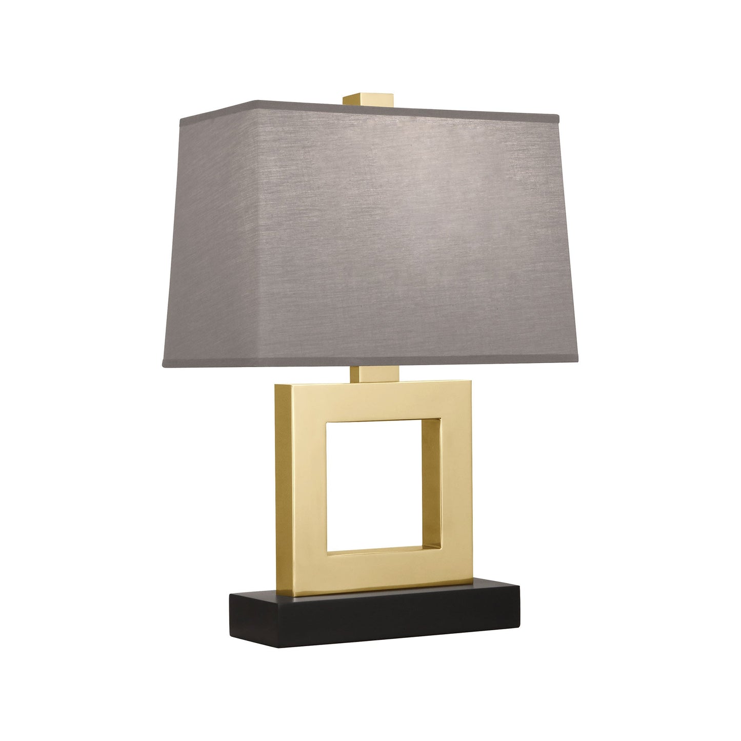 Doughnut Table Lamp in Natural Brass/Smoke Gray (Small).