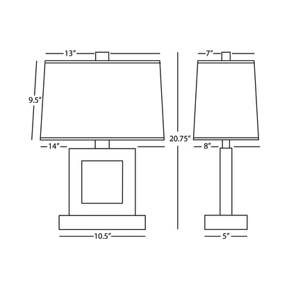 Doughnut Table Lamp - line drawing.