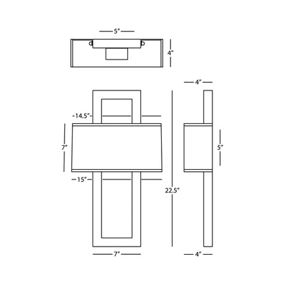Doughnut Wall Light - line drawing.