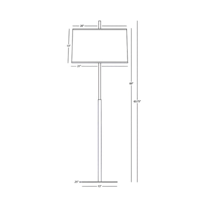 Echo Floor Lamp - line drawing.