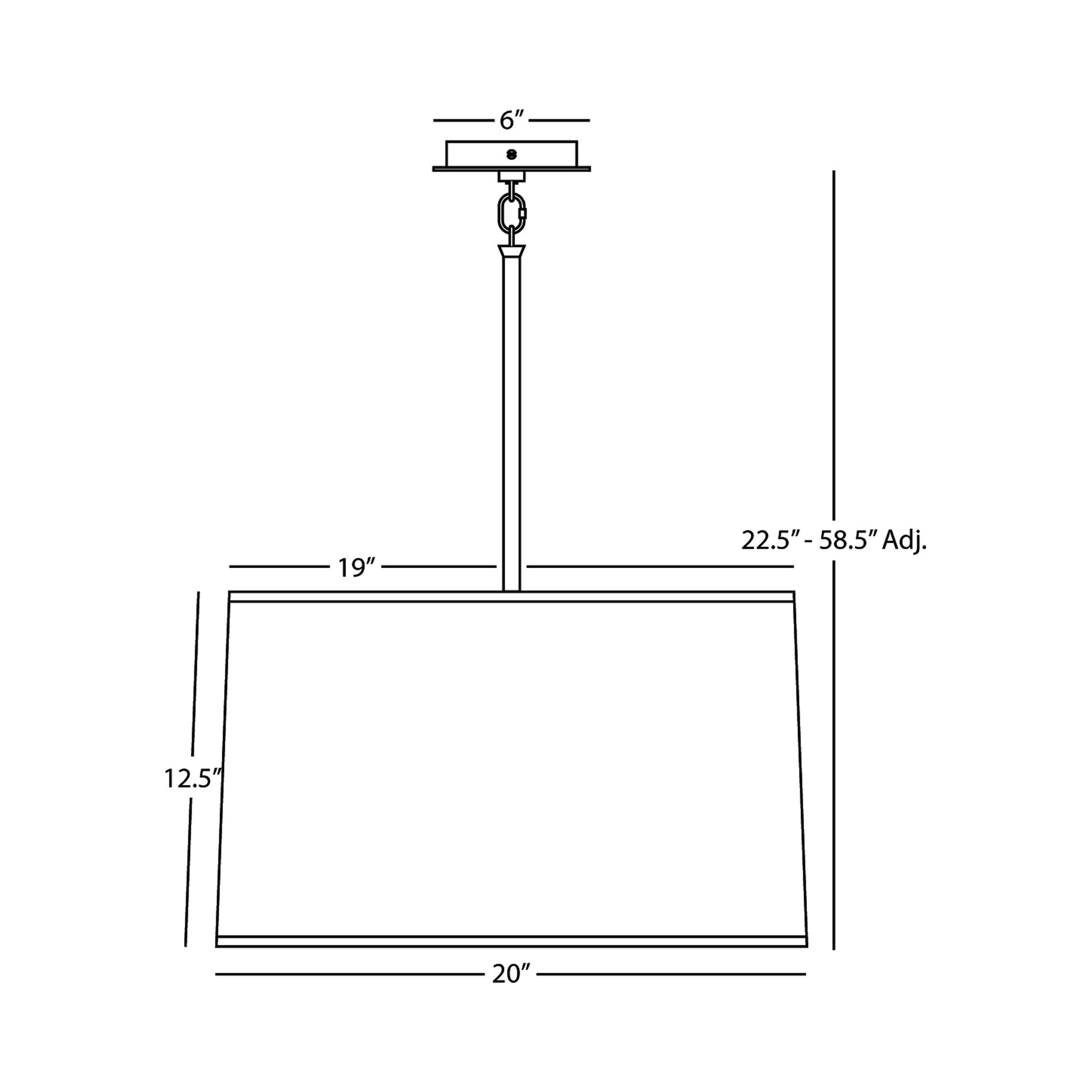 Echo Pendant Light - line drawing.