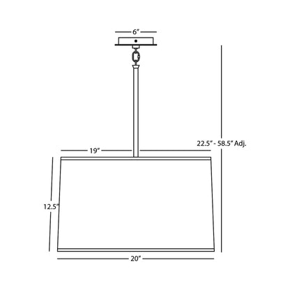 Echo Pendant Light - line drawing.