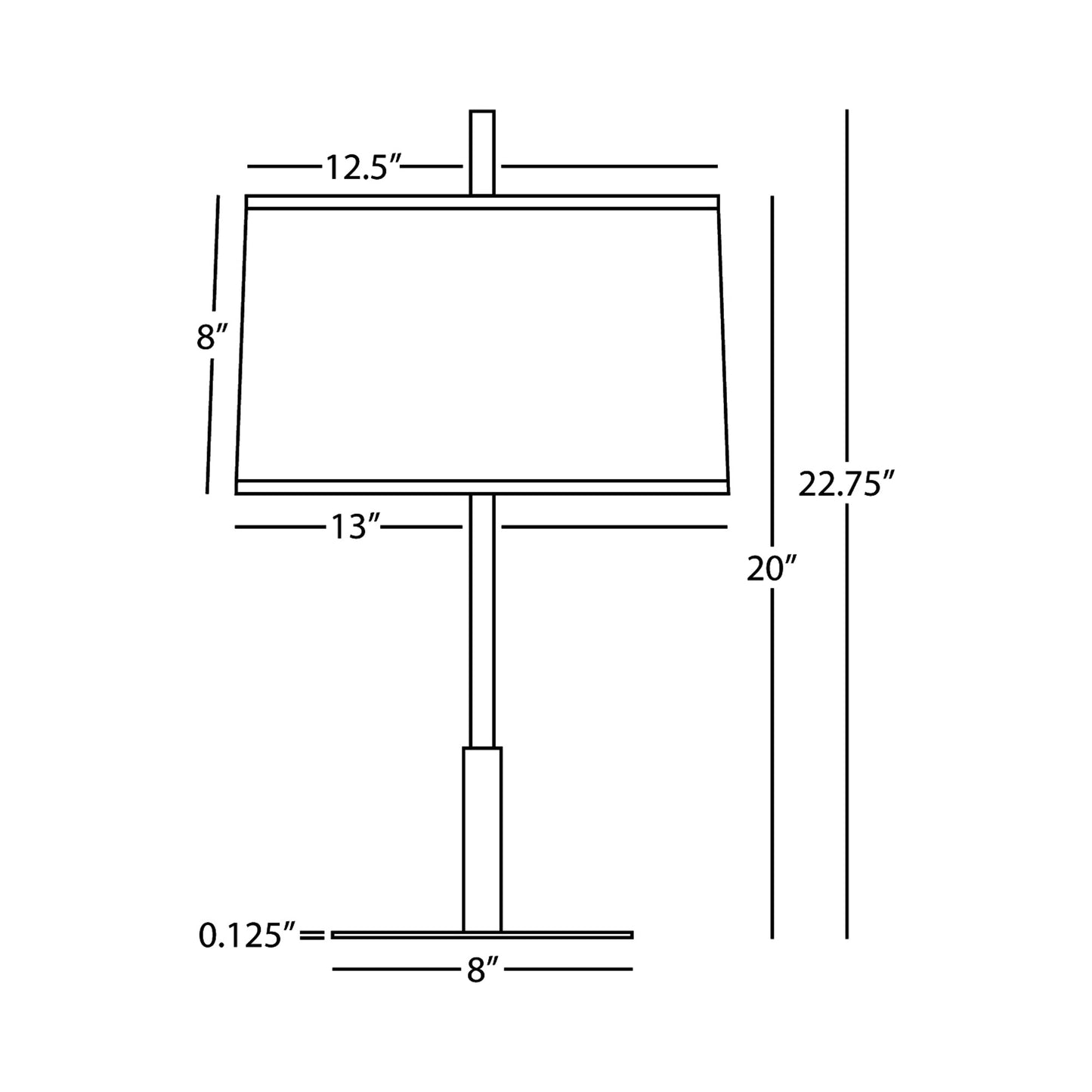 Echo Table Lamp - line drawing.