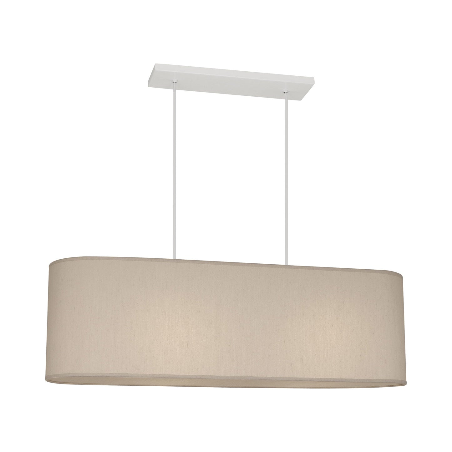 Elena Linear Chandelier in Bone Dupioni.