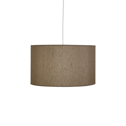 Elena Pendant Light in Mushroom Dupioni (Large).