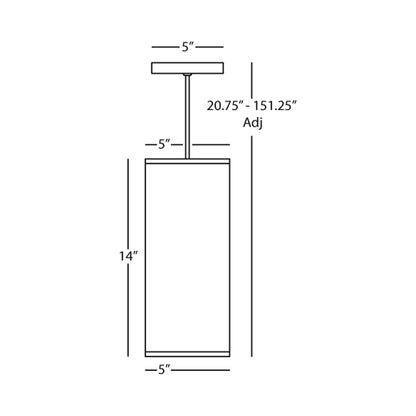 Elena Pendant Light - line drawing..