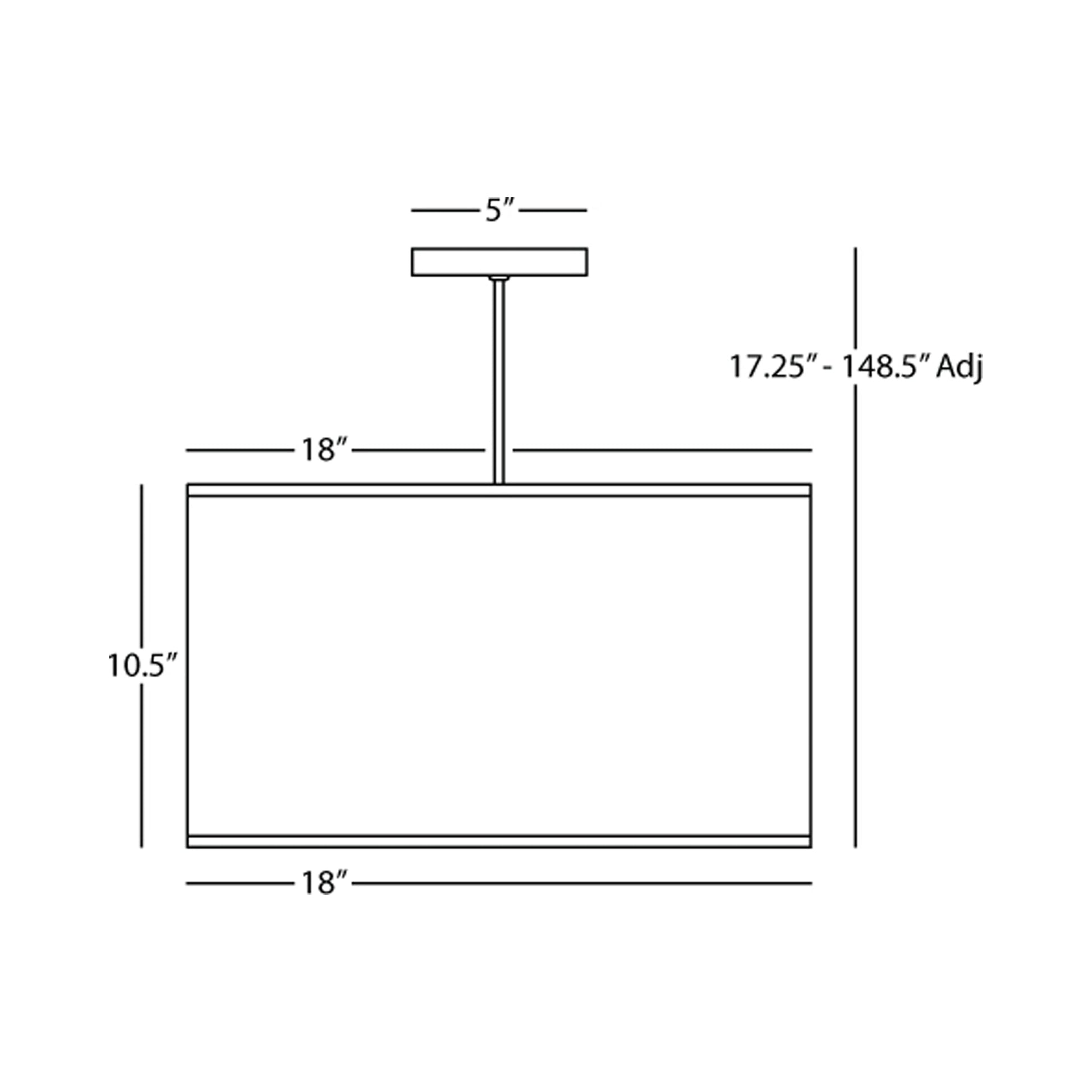 Elena Pendant Light - line drawing..