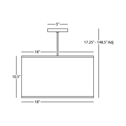 Elena Pendant Light - line drawing..