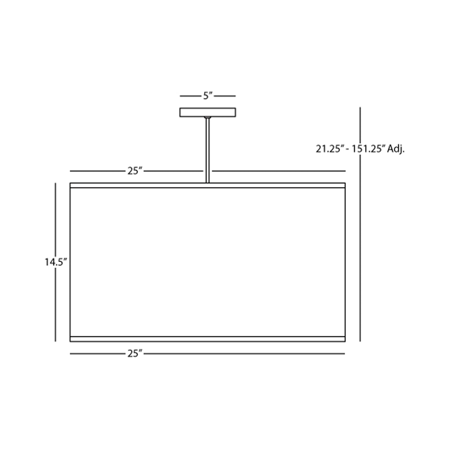 Elena Pendant Light - line drawing..