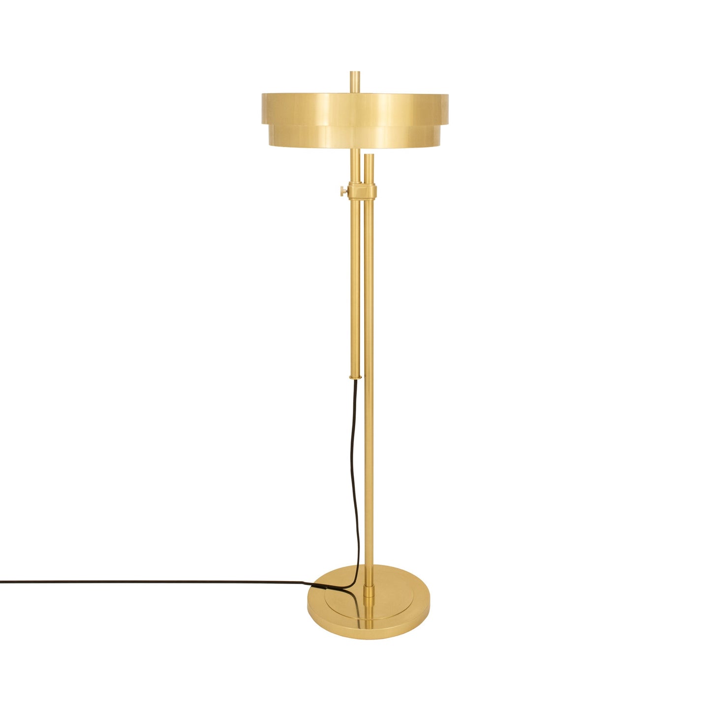 Elliott Floor Lamp in Modern Brass.