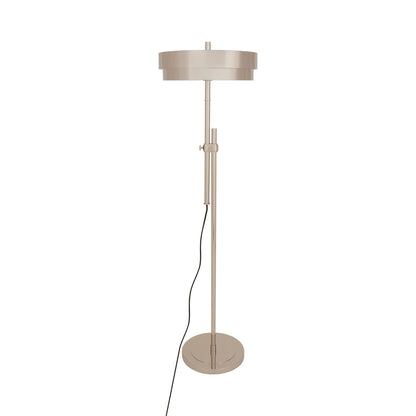 Elliott Floor Lamp in Polished Nickel.