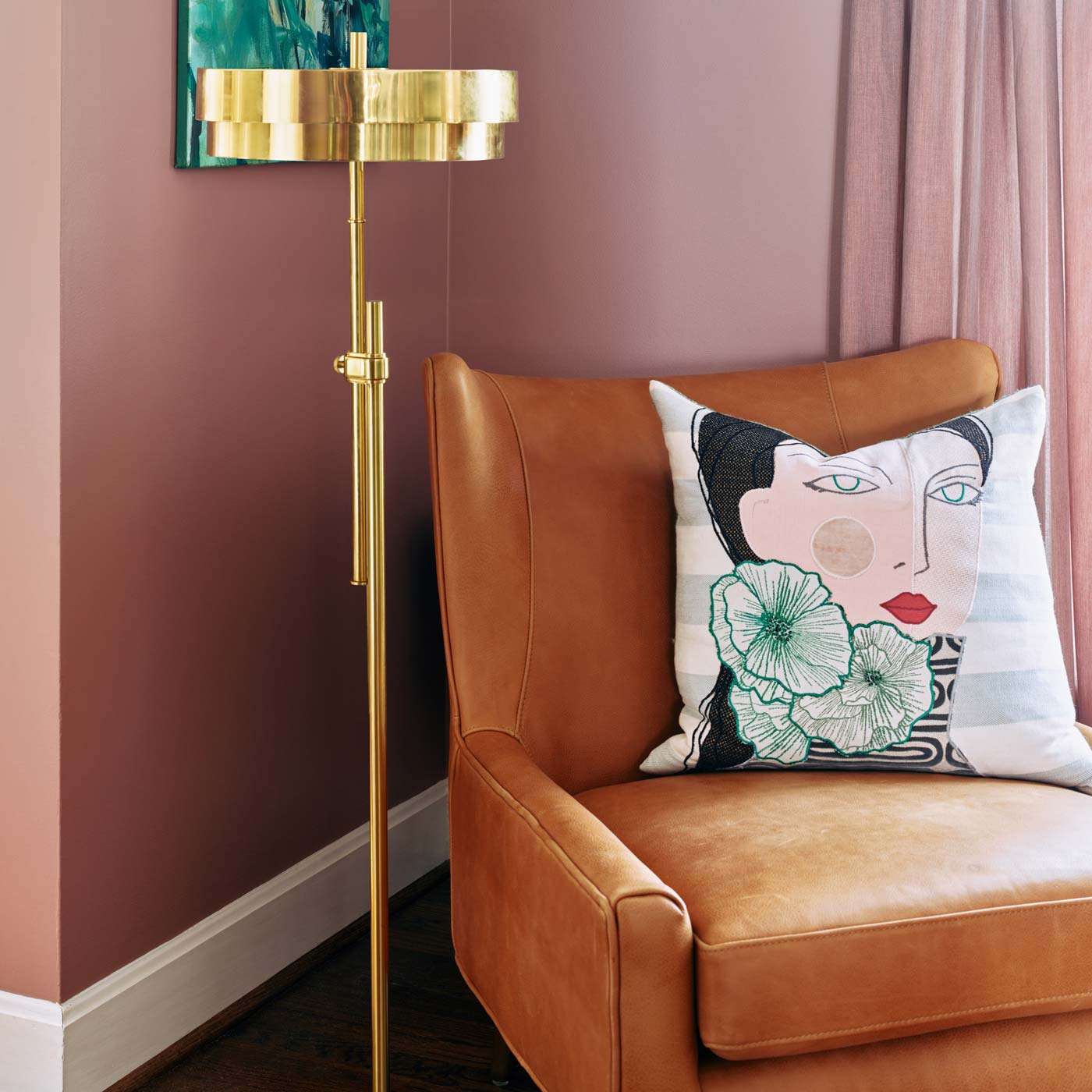 Elliott Floor Lamp in living room.