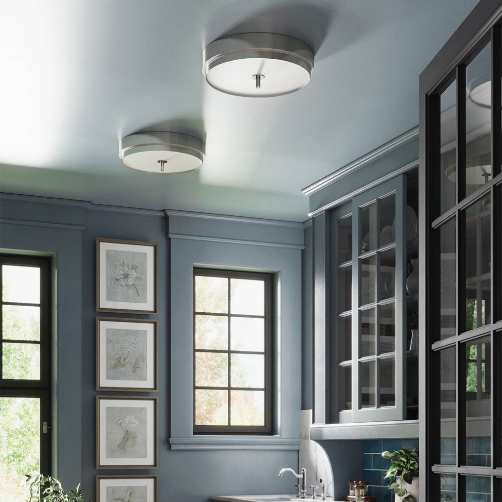 Elliott Flush Mount Ceiling Light in kitchen.
