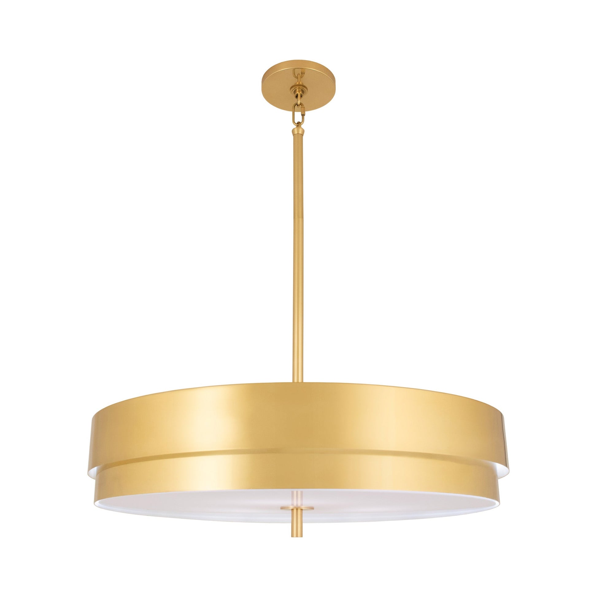 Elliott Pendant Light in Modern Brass.
