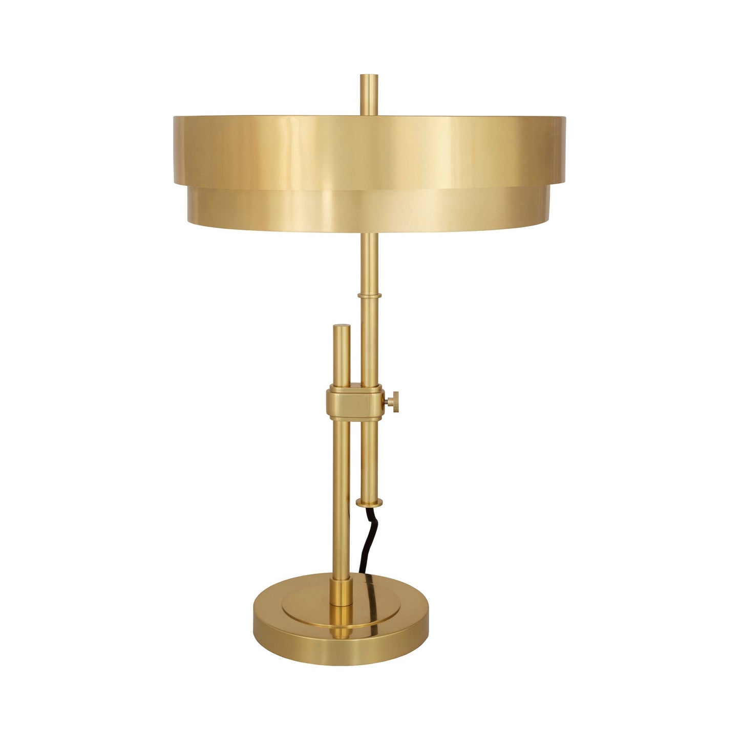 Elliott Table Lamp in Modern Brass.