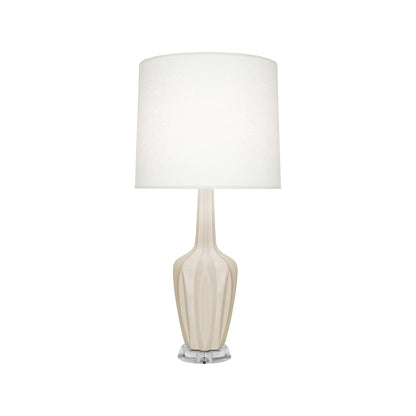 Emma Table Lamp in Bone/Polished Nickel (Small).