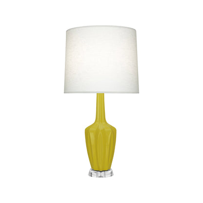 Emma Table Lamp in Citron/Polished Nickel (Small).