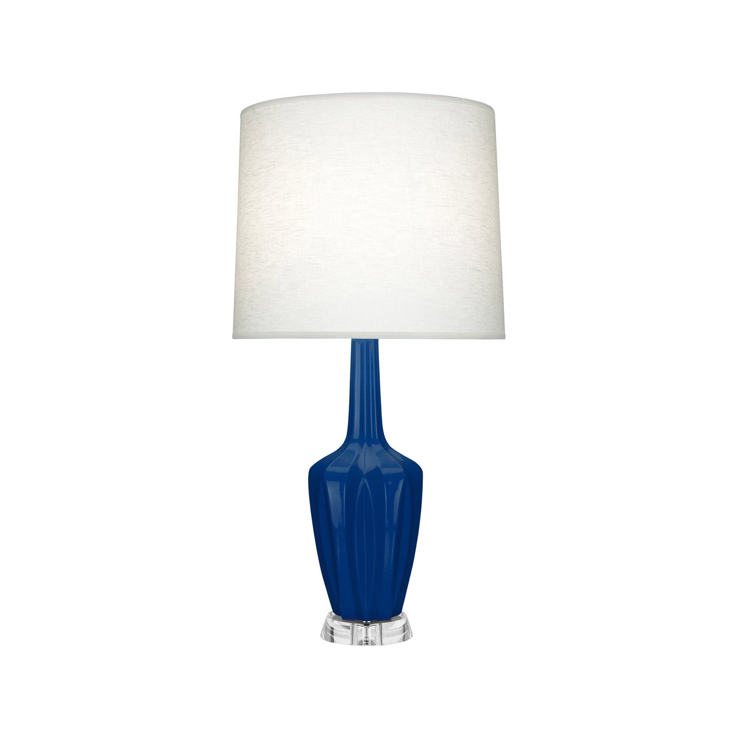 Emma Table Lamp in Cobalt/Polished Nickel (Small).