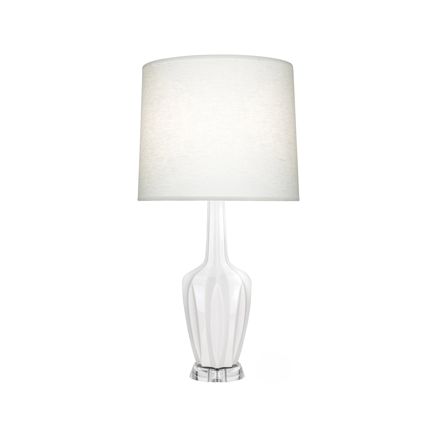 Emma Table Lamp in Lily/Polished Nickel (Small).
