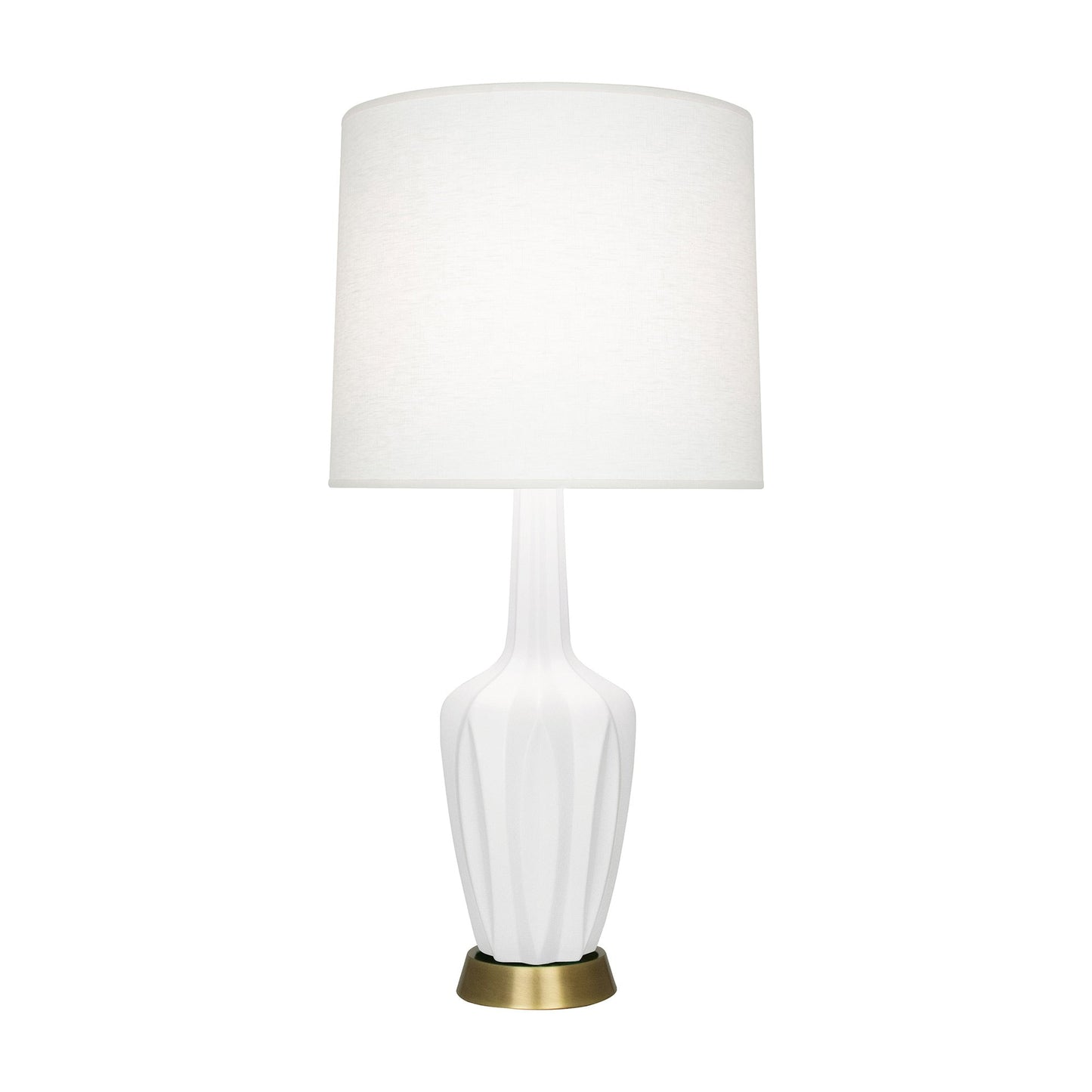 Emma Table Lamp in Matte Lily/Warm Brass (Large).