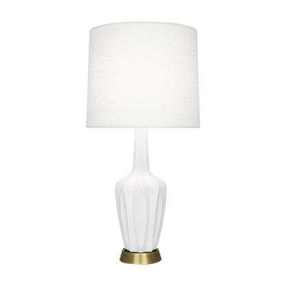 Emma Table Lamp in Matte Lily/Warm Brass (Large).