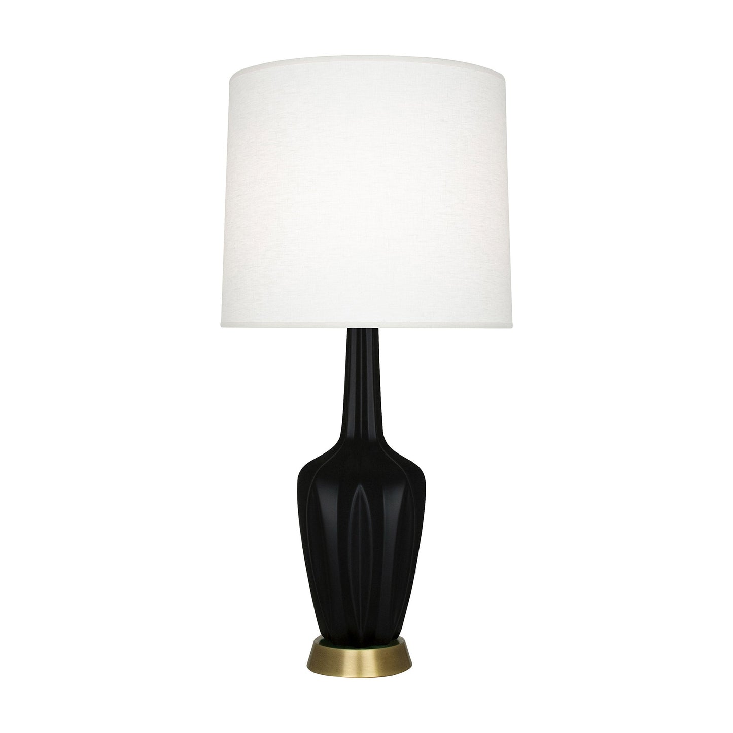 Emma Table Lamp in Matte Obsidian/Warm Brass (Large).