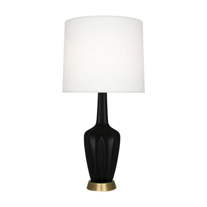 Emma Table Lamp in Matte Obsidian/Warm Brass (Large).