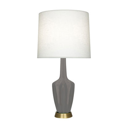 Emma Table Lamp in Matte Smokey Taupe/Warm Brass (Large).