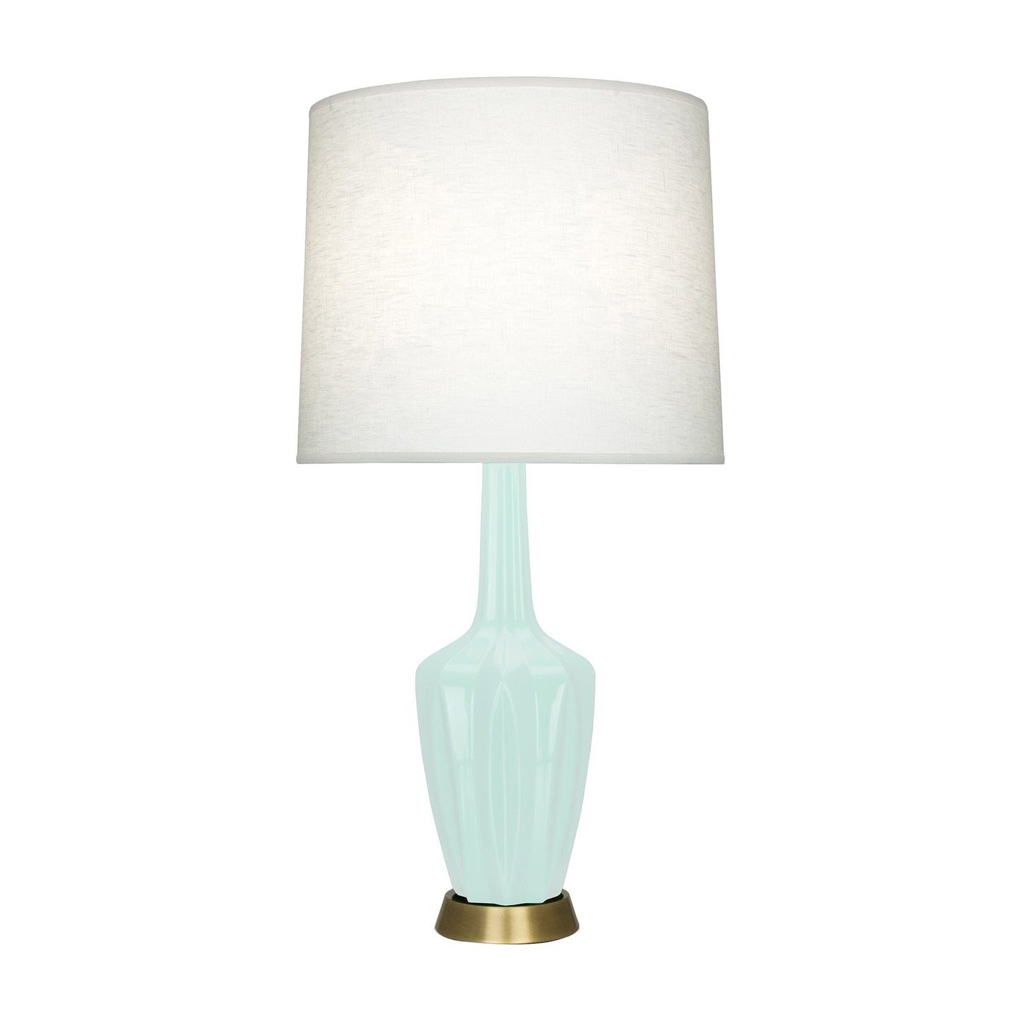 Emma Table Lamp in Mint/Warm Brass (Large).