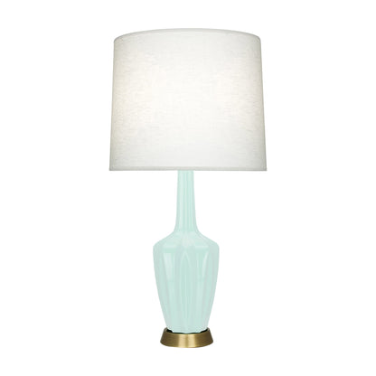 Emma Table Lamp in Mint/Warm Brass (Large).