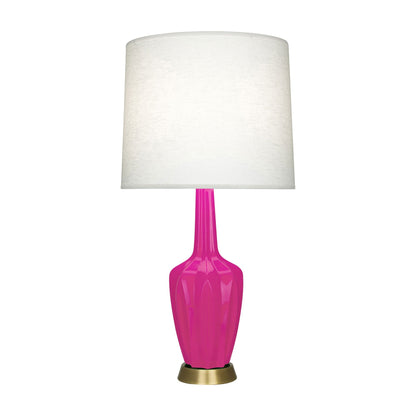Emma Table Lamp in Razzle Rose/Warm Brass (Large).