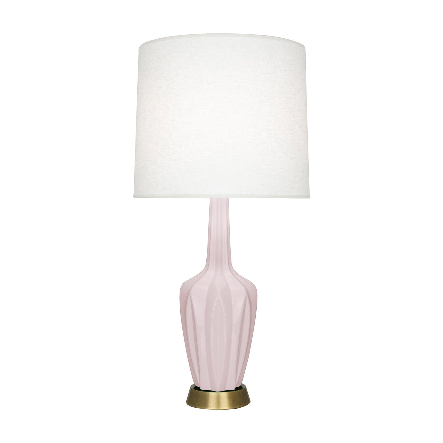 Emma Table Lamp in Rose Water/Warm Brass (Large).