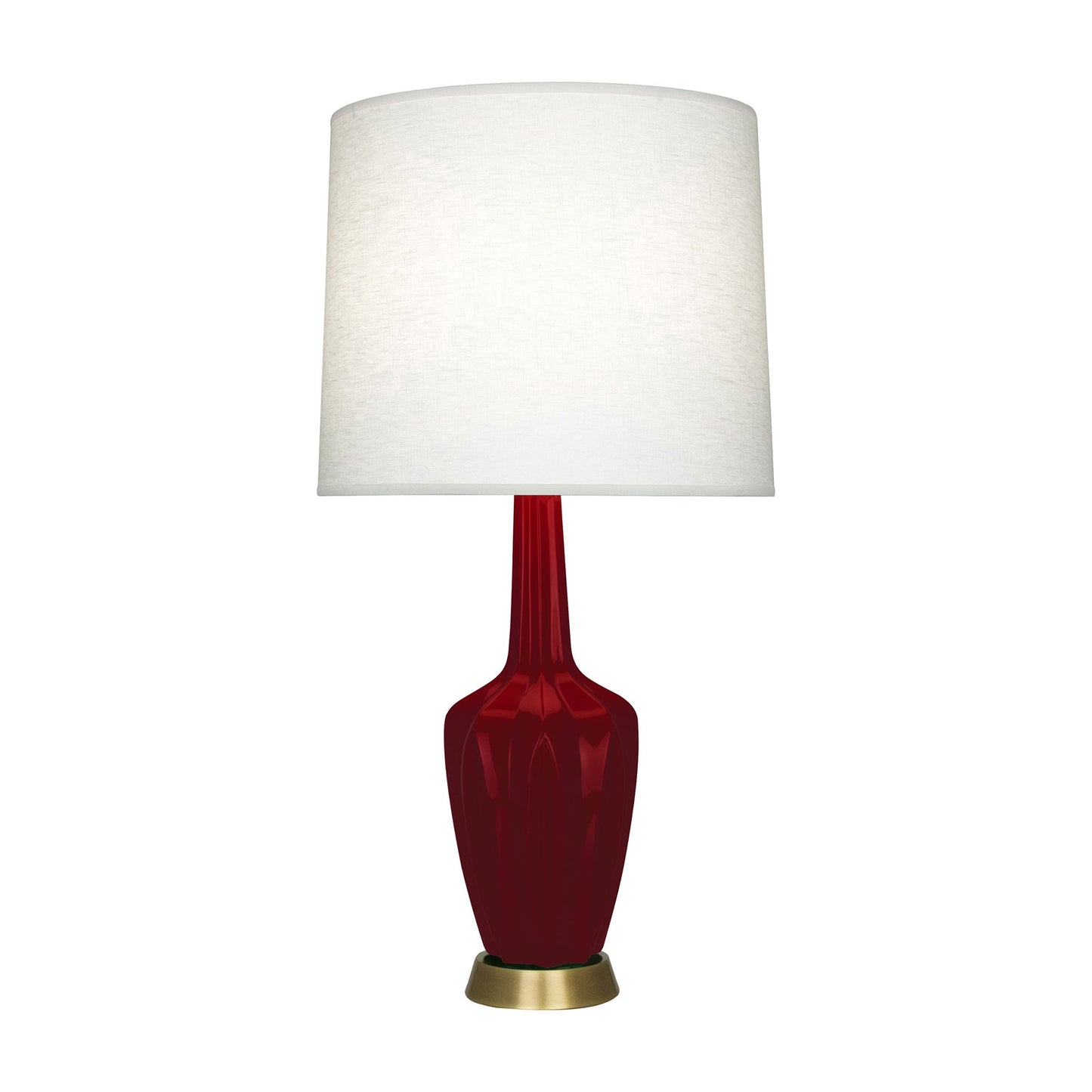 Emma Table Lamp in Sangria/Warm Brass (Large).