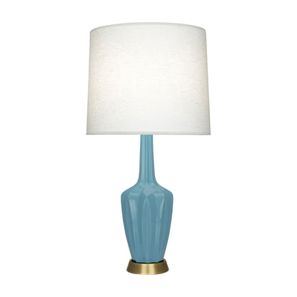 Emma Table Lamp in Steel Blue/Warm Brass (Large).