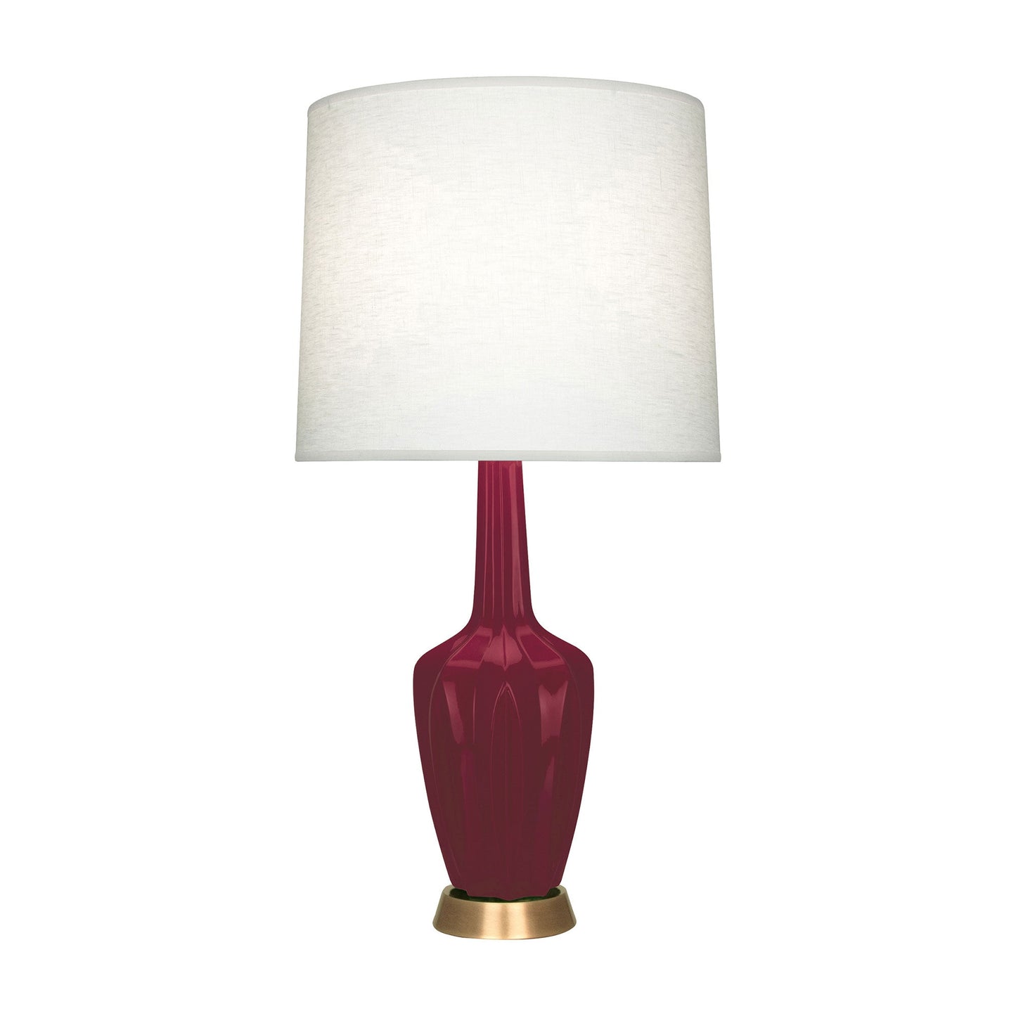 Emma Table Lamp in Sugar Plum/Warm Brass (Large).