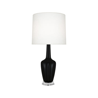 Emma Table Lamp in Matte Obsidian/Polished Nickel (Small).