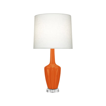 Emma Table Lamp in Pumpkin/Polished Nickel (Small).