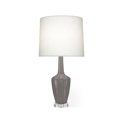 Emma Table Lamp in Smokey Taupe/Polished Nickel (Small).