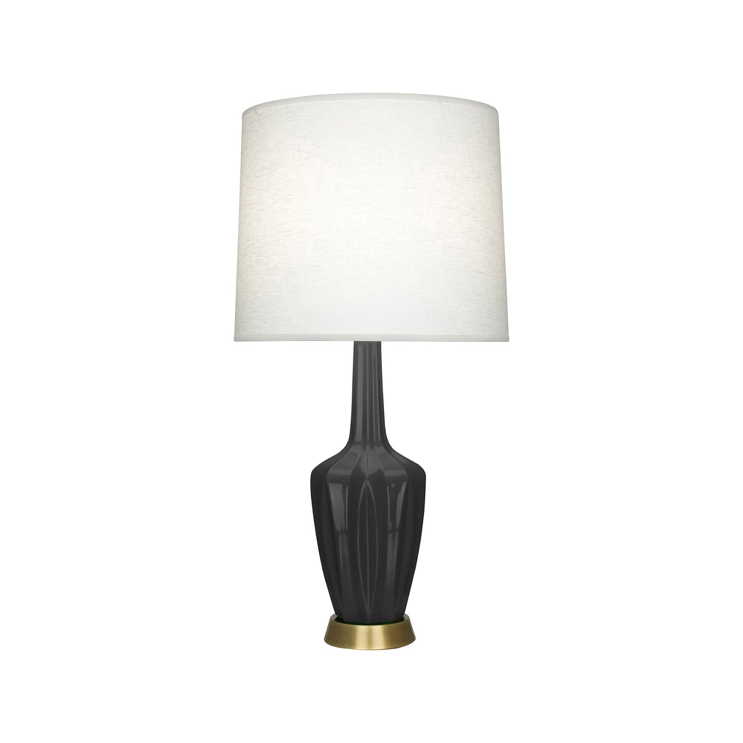 Emma Table Lamp in Ash/Warm Brass (Small).