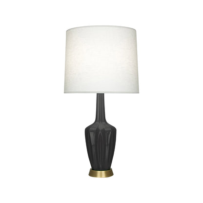 Emma Table Lamp in Ash/Warm Brass (Small).