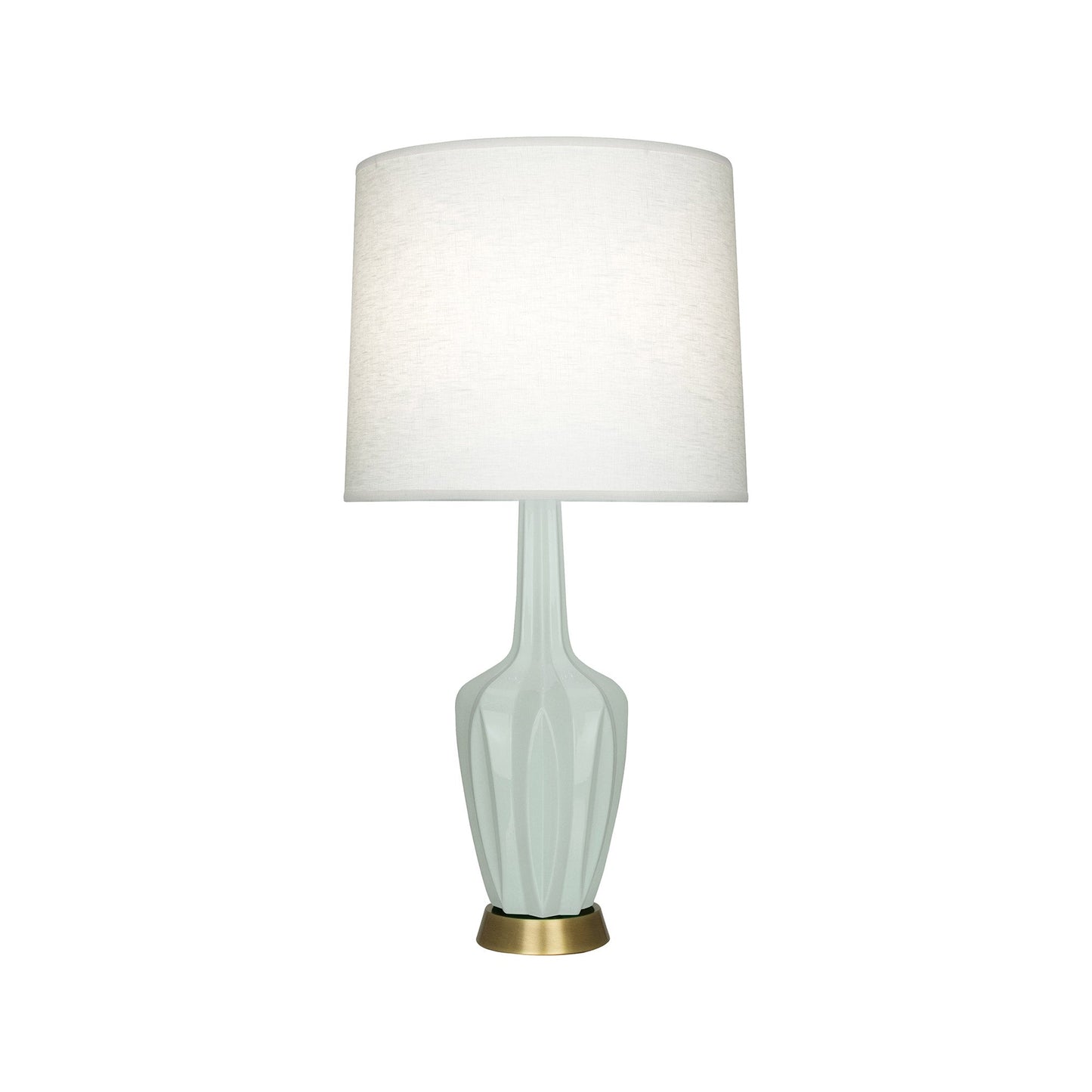 Emma Table Lamp in Celadon/Warm Brass (Small).