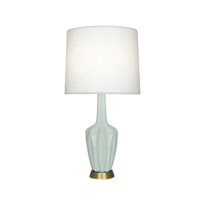 Emma Table Lamp in Celadon/Warm Brass (Small).