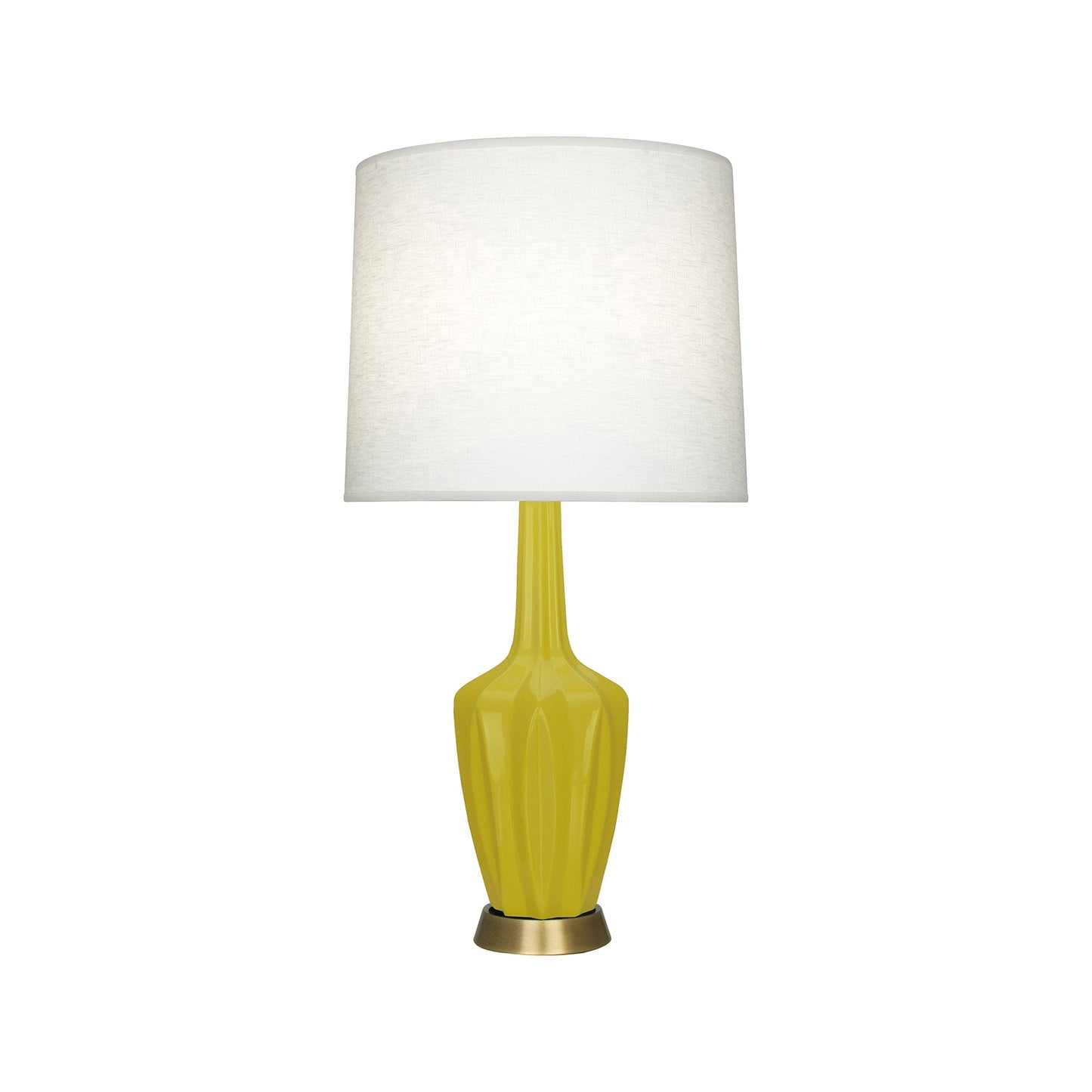 Emma Table Lamp in Citron/Warm Brass (Small).
