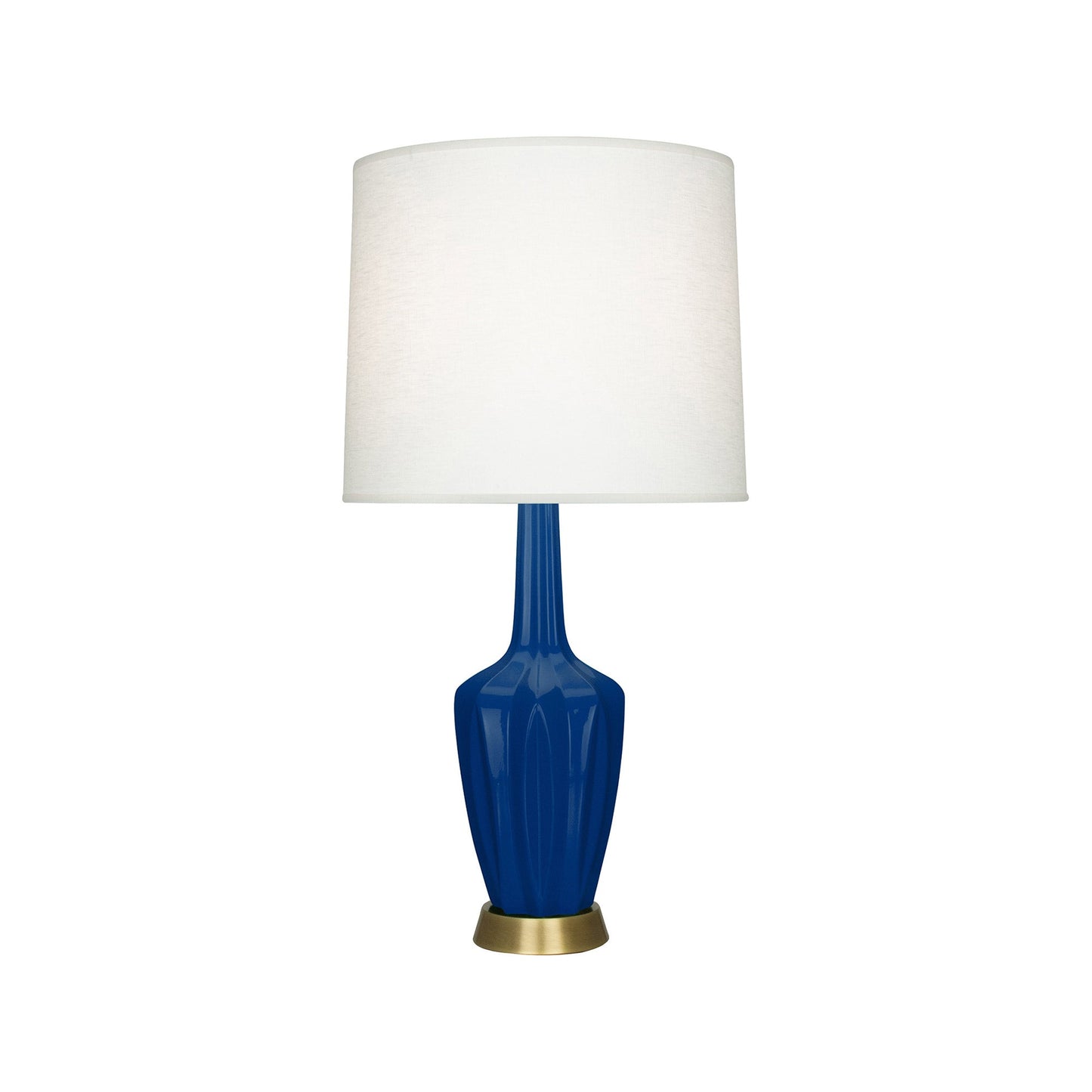 Emma Table Lamp in Cobalt/Warm Brass (Small).