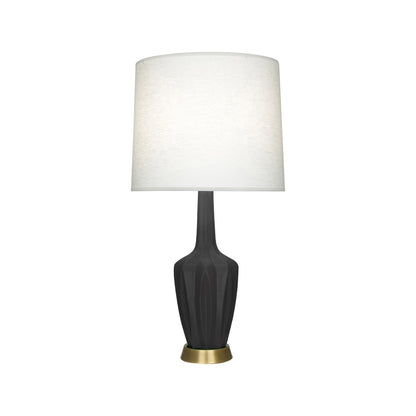 Emma Table Lamp in Matte Ash/Warm Brass (Small).