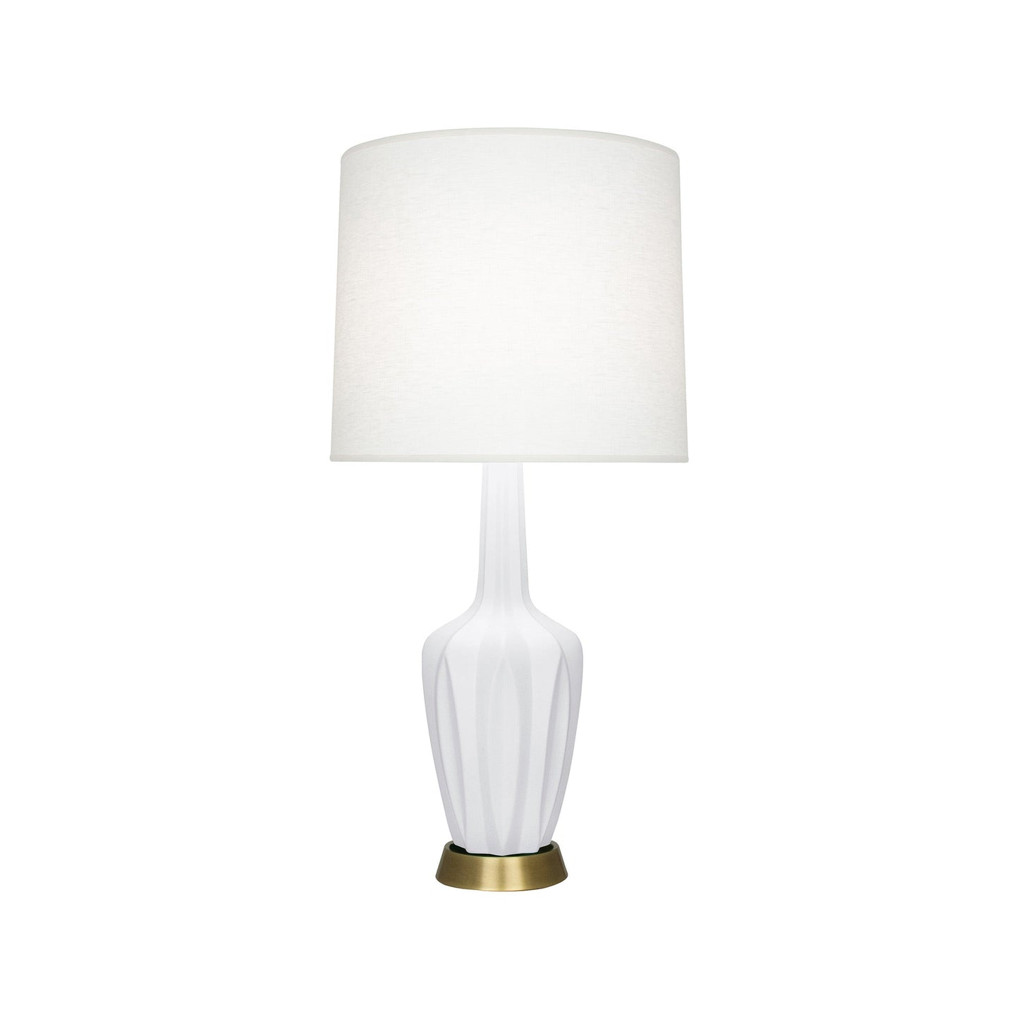 Emma Table Lamp in Matte Daisy/Warm Brass (Small).